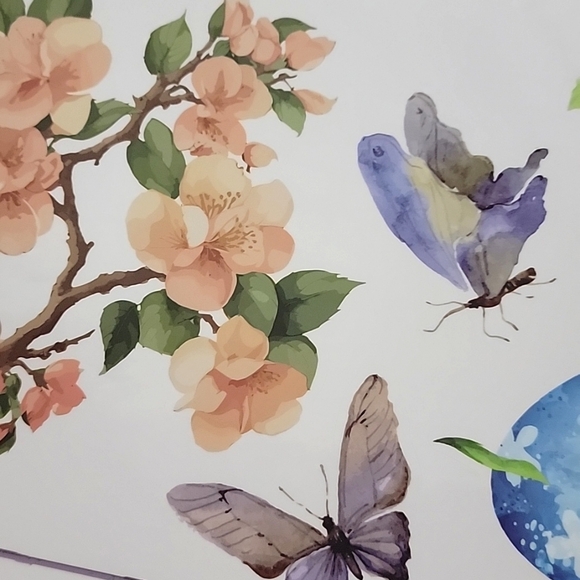 🍎Nwt 46 Window Clings Reusable Peel Stick Spring Summer Butterflies Gnome Bunny - Picture 7 of 14